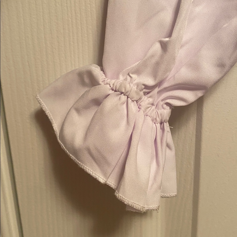 White Girls Long Sleeve Blouse…size 8 - Picture 3 of 4